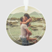 Niedliches Glück für Sie und mich in der Liebe kla Ornament (Rückseite)