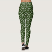 Niedliches Glück Grün Kleeblatt St Patricks Day Le Leggings (Rückseite)