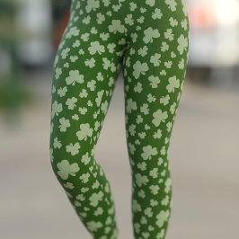 Niedliches Glück Grün Kleeblatt St Patricks Day Le Leggings