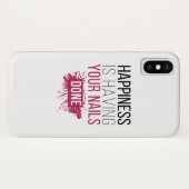 Niedliches Glück hat Ihre getanen Nägel Case-Mate iPhone Hülle (Rückseite (Horizontal))