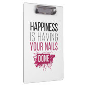 Niedliches Glück hat Ihre getanen Nägel Klemmbrett (Rechts)