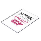 Niedliches Glück hat Ihre getanen Nägel Notizblock (Linke Seite)