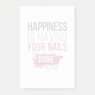 Niedliches Glück hat Ihre getanen Nägel Post-it Klebezettel