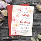 Niedliches Glück im Butterfly-Thema, modern 2. Geb Einladung