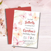 Niedliches Glück im Schmetterlingsthema des modern Einladung