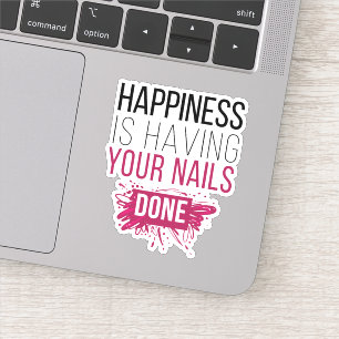 Niedliches Glück ist, dass Ihre Nails fertig sind Aufkleber