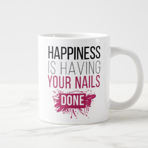 Niedliches Glück ist, dass Ihre Nails fertig sind Jumbo-Tasse