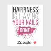 Niedliches Glück ist, dass Ihre Nails gemacht werd Aufkleber (Blatt)