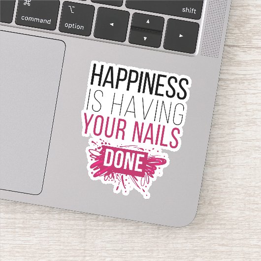 Niedliches Glück ist, dass Ihre Nails gemacht werd Aufkleber (Detail)