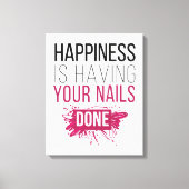 Niedliches Glück ist, dass Ihre Nails gemacht werd Leinwanddruck (Vorderseite)