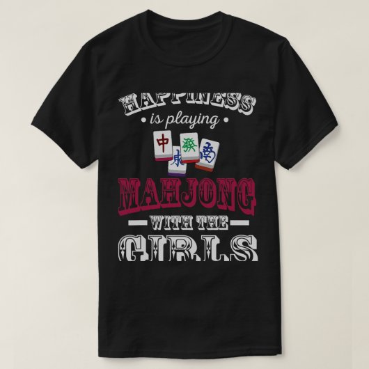 Niedliches Glück ist Mahjong mit den Mädchen T-Shirt (Design vorne)