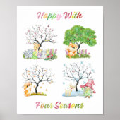 Niedliches Glück mit 4 Seasons Baby Kinderzimmer P Poster (Vorne)