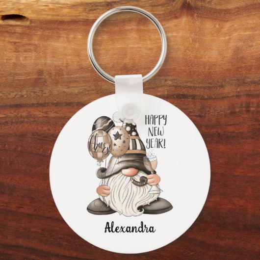 Niedliches Glück - Neujahr Schlüsselanhänger (Vorderseite)