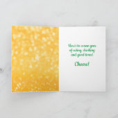 Niedliches Glück Neujahr Schweinefleisch mit Krawa Karte (Innenseite)