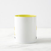 Niedliches glückliches Bananenmonogramm Tasse (Zentrum)