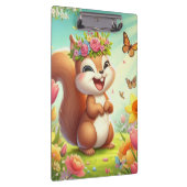 Niedliches, glückliches Eichhörnchen Klemmbrett (Rechts)