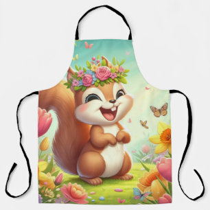 Niedliches, glückliches Eichhörnchen Schürze