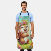 Niedliches, glückliches Eichhörnchen Schürze (Getragen)