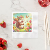 Niedliches, glückliches Eichhörnchen Serviette (Beispiel)