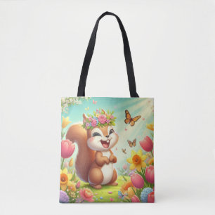 Niedliches, glückliches Eichhörnchen Tasche
