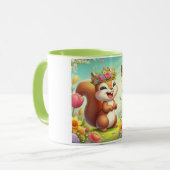 Niedliches, glückliches Eichhörnchen Tasse (Vorderseite Links)