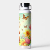 Niedliches, glückliches Eichhörnchen Trinkflasche (Rückseite)