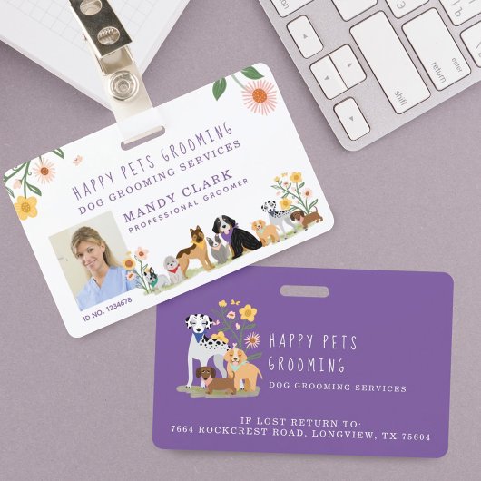 Niedliches glückliches Foto für Haustiere und Haus Ausweis