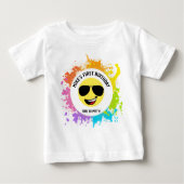 Niedliches glückliches Gesicht, Aviator Brille, Sp Baby T-shirt (Vorderseite)