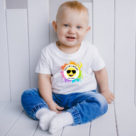 Niedliches glückliches Gesicht, Aviator Brille, Sp Baby T-shirt
