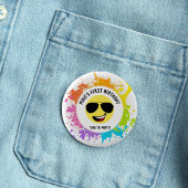 Niedliches glückliches Gesicht, Aviator Brille, Sp Button