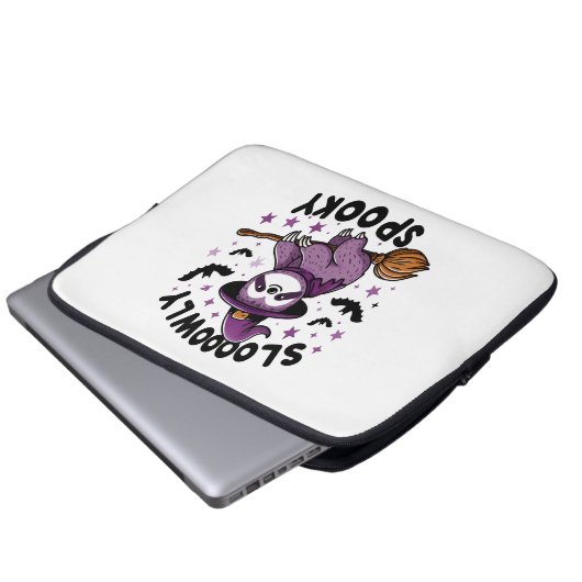 Niedliches glückliches Halloween (2) Laptopschutzhülle (Vorne Knopf)