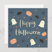 Niedliches glückliches Halloween Ankündigung (Vorne/Hinten)