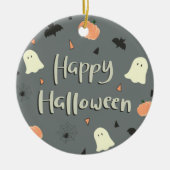 Niedliches glückliches Halloween Keramik Ornament (Vorne)