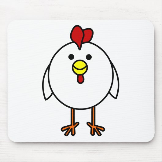 Niedliches glückliches Huhn Mousepad (Vorne)