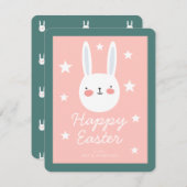 Niedliches glückliches Ostern Feiertagskarte (Vorne/Hinten)