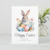 Niedliches glückliches Ostern Feiertagskarte (Stehend Vorderseite)