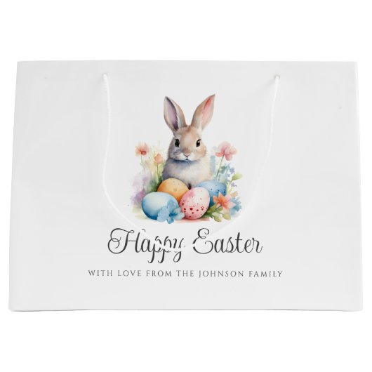 Niedliches glückliches Ostern Große Geschenktüte (Vorderseite)