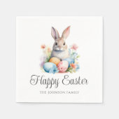Niedliches glückliches Ostern Serviette (Vorderseite)