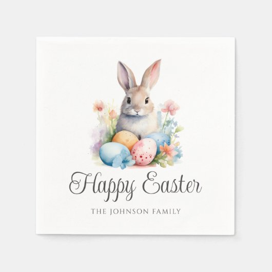 Niedliches glückliches Ostern Serviette (Vorderseite)