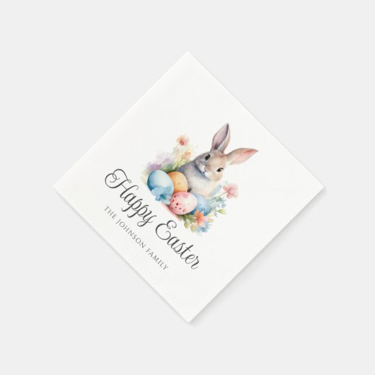Niedliches glückliches Ostern Serviette (Ecke)