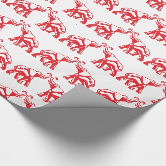 Niedliches glückliches rotes geschenkpapier (Ecke)