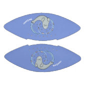 Niedliches glückliches Siegel und Cartoon in Fisch Football (Paneele)