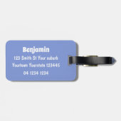 Niedliches glückliches Siegel und Cartoon in Fisch Gepäckanhänger (Rückseite horizontal)