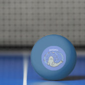 Niedliches glückliches Siegel und Cartoon in Fisch Tischtennisball (Netto)