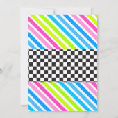 Niedliches glühendes Party Einladung (Rückseite)