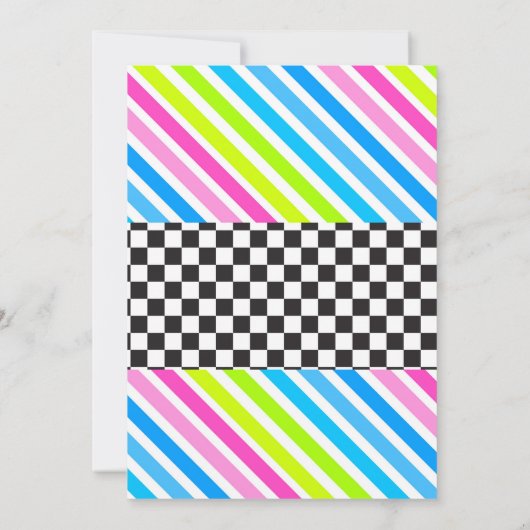 Niedliches glühendes Party Einladung (Rückseite)