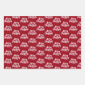 Niedliches Gnome Black and Red Christmas Geschenkpapier Set (Vorderseite 3)