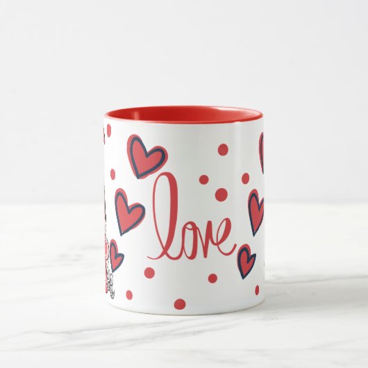 Niedliches Gnome Couple Liebe Valentine Tasse (Zentrum)