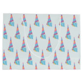 Niedliches Gnome Einhorn Magische Farbe Große Geschenktüte (Rückseite)