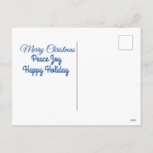 Niedliches Gnome feiert Weihnachtsfeiertag Feiertagspostkarte (Rückseite)